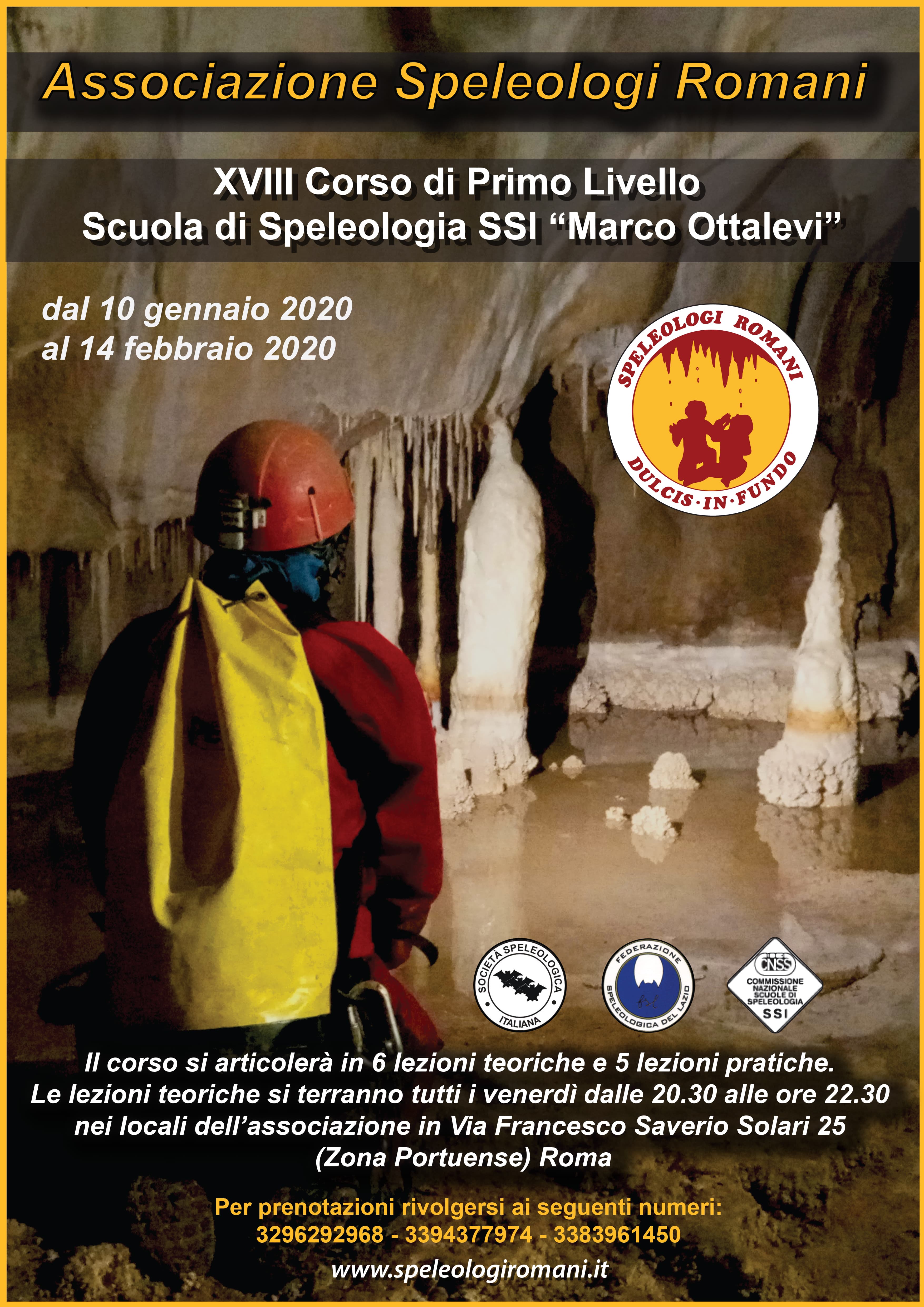 Corso Introduzione Speleologia n. 18 - Anno 2020